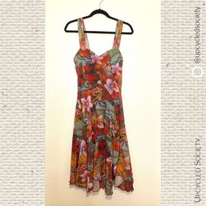 Elana Kattan Sleeveless Mid Calf Mesh Dress